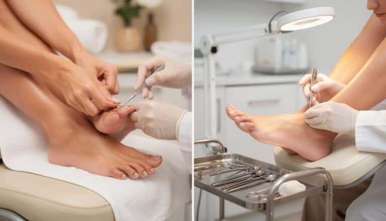 découvrez la différence entre une pédicure et un soin des pieds, et choisissez celui qui correspond le mieux à vos besoins pour des pieds sains et bien entretenus.